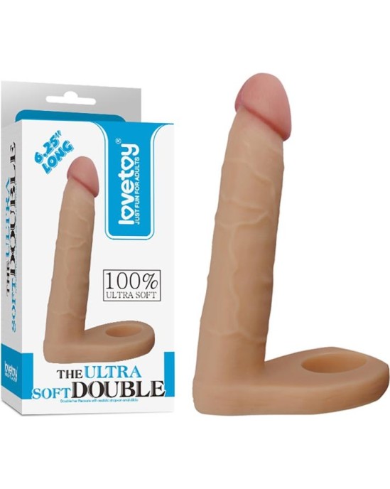 Lovetoy Dildo The Ultra Soft Double 6.25 Flesh