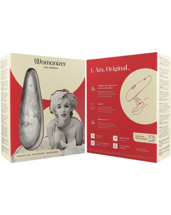 Womanizer MARILYN MONROE CLASSIC 2 CLITORAL STIMULATOR WHITE MARBLE