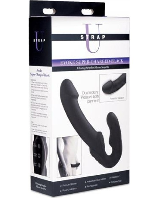 Strap U Evoke Vibrating Strap-On Black