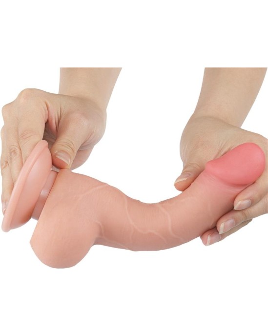 Lovetoy Bīdāmās ādas divslāņu dildo 7.5