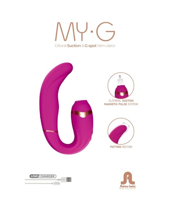 Adrien Lastic MYG CLITORIS SUCKER UN G-POTA STIMULĀTORS ROZĀ