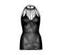 Leg Avenue Dresses LEG AVENUE LACE MINI DRESS WITH CUT-OUTS ONE SIZE - BLACK