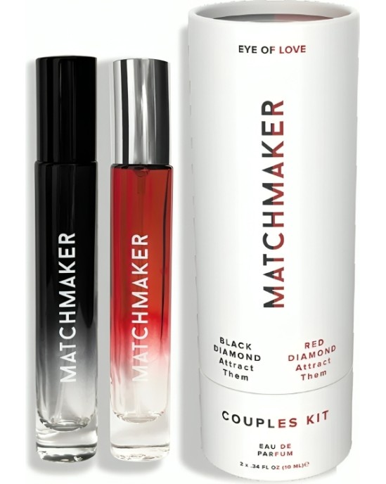 Eye Of Love MATCHMAKER BLACK & RED DIAMOND COUPLES KIT PERFUME PHEROMONES 10 ML