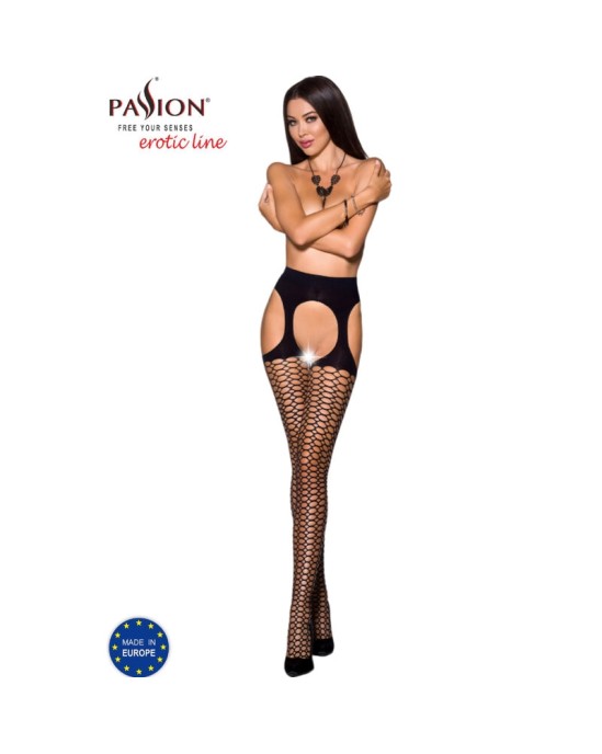 Passion Woman Garter & Stock PASSION — TIOPEN 004 STOCKING BLACK 1/2 (40 DEN)