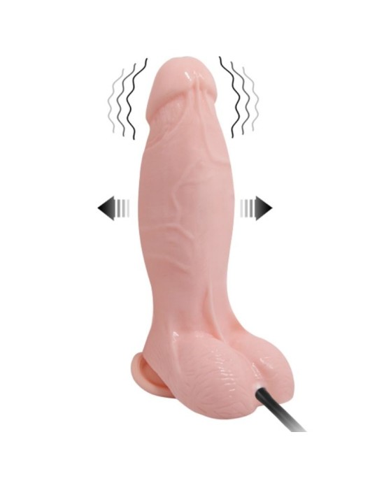 Baile Vibrators PŪPĒJAMS UN VIBRĒJOŠS REĀLISTS DILDO 18.8 CM