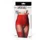 Amorable Wide Garter Belt with Stocking Red