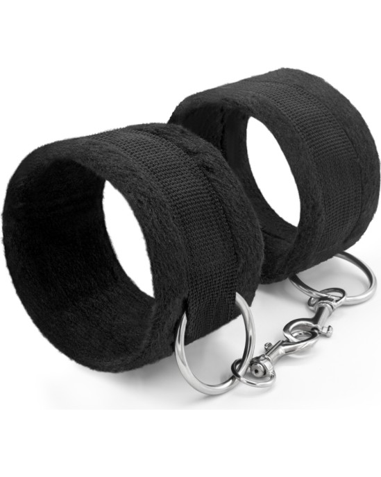 Crushious TOUGH LOVE VELCRO HANDCUFFS WITH EXTRA 40CM CHAIN BLACK