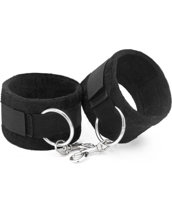 Crushious TOUGH LOVE VELCRO HANDCUFFS WITH EXTRA 40CM CHAIN BLACK