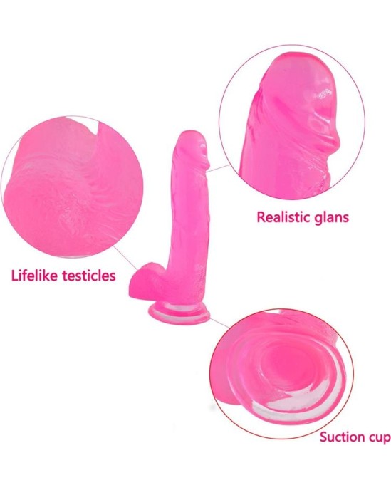 Lovetoy Dildo Jelly Studs 8 Rozā