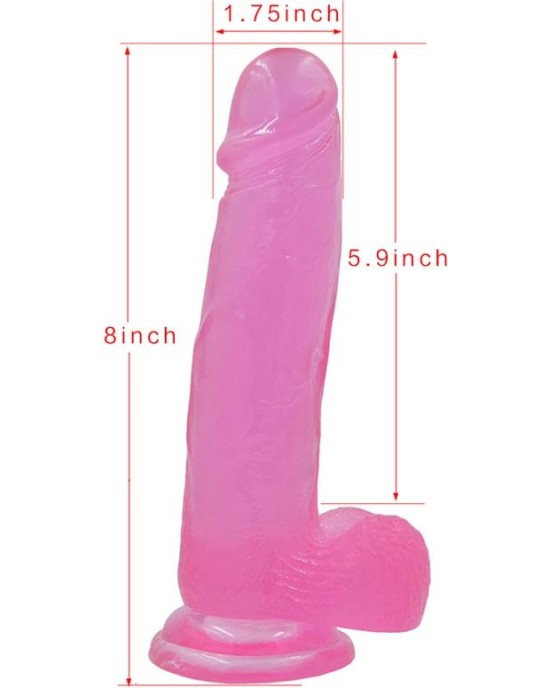 Lovetoy Dildo Jelly Studs 8 Rozā