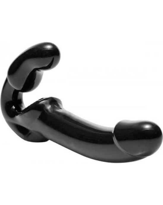 Strap U Revolver Strapless Strap On G-Spot Dildo Black