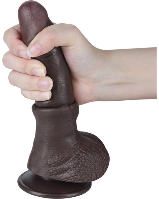 Lovetoy Bīdāmās ādas divslāņu dildo 7.5