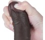 Lovetoy Bīdāmās ādas divslāņu dildo 7.5