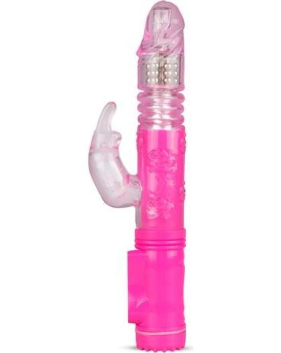 Easytoys Rabbit Vibrator Stingras un Rotējošas Bumbiņas Rozā