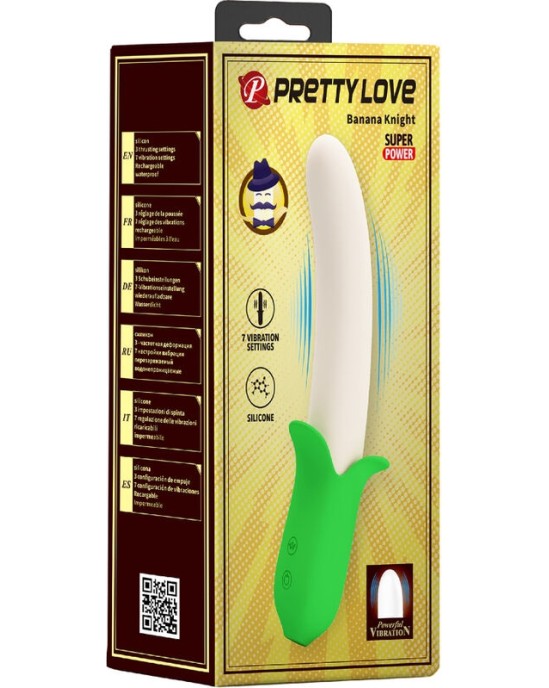 Pretty Love BANANA KNIGHT SUPER POWER 7 SILIKONA VIBRĀCIJAS