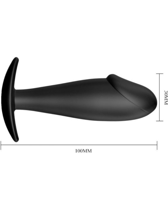 Pretty Love Bottom PRETTY LOVE - ANAL PLUG SILICONE PENIS FORM BLACK