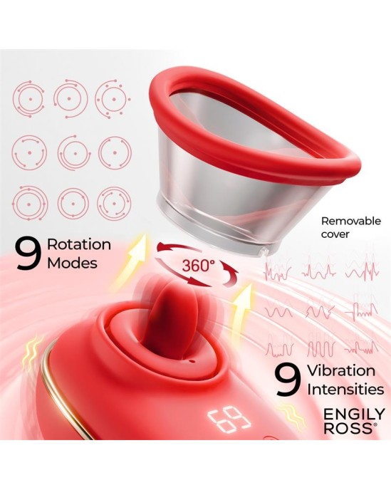 Engily Ross Lizer Stimulator with Licking, Vacuum Pump and Vibration