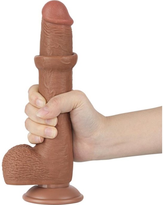 Lovetoy Dildo Sliding Skin 9 Brown