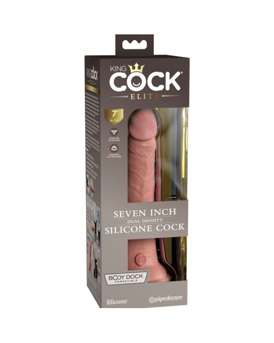 King Cock ELITE - REĀLISTS SILIKONA DILDO 17,8 CM