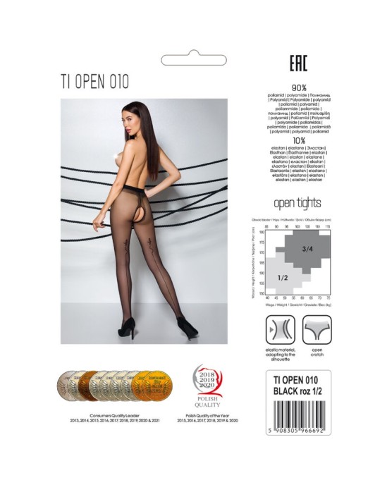 Passion Woman Garter & Stock PASSION — TIOPEN 010 STOCKING BLACK 1/2 (20 DEN)