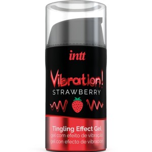 Intt Unisex Arousal Gel INTT - SPĒCĪGS INTĪMS STIMULANTS ŠĶIDRUMS VIBRĒJOŠS GELS STAWBERRY 15ml