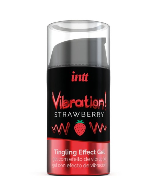 Intt Unisex Arousal Gel INTT - SPĒCĪGS INTĪMS STIMULANTS ŠĶIDRUMS VIBRĒJOŠS GELS STAWBERRY 15ml