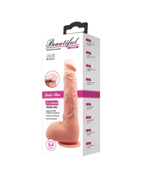 Baile Vibrators BAILE - РЕАЛИСТИЧЕСКИЙ ДИЛДО JASON NATURAL 24 СМ