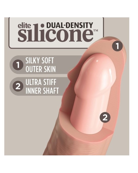 King Cock ELITE - REĀLISTS SILIKONA DILDO 17,8 CM