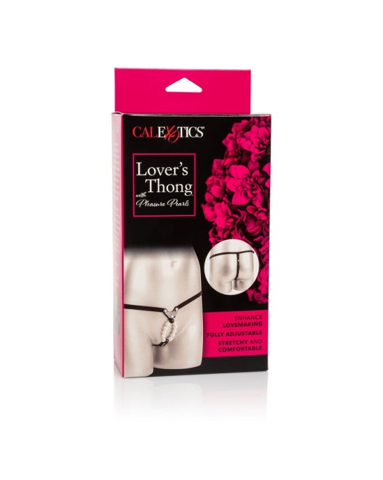 California Exotics CALEX LOVERS THONG W. PLEASURE PEARLS