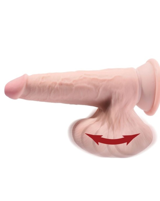 King Cock Plus 3D GAILES ŠŪGOŠANAS Bumbiņas 24,5 CM - GAIŠA ĀDA