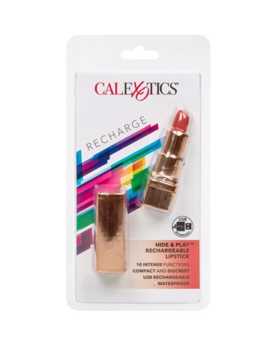 California Exotics CALEX BALA RECHARGEABLE LIPSTICK HIDE & PLAY - RED