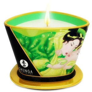 Shunga Candles SHUNGA — MAZĀS GĪSTĪBAS SVEČU GAISĪMĀ MASĀŽAS SVECE T GREEN 170 ml