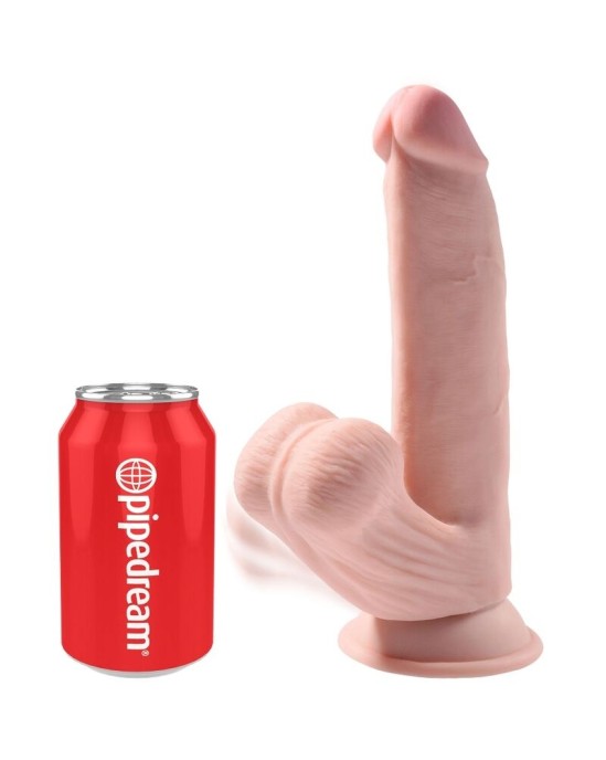 King Cock Plus 3D GAILES ŠŪGOŠANAS Bumbiņas 24,5 CM - GAIŠA ĀDA
