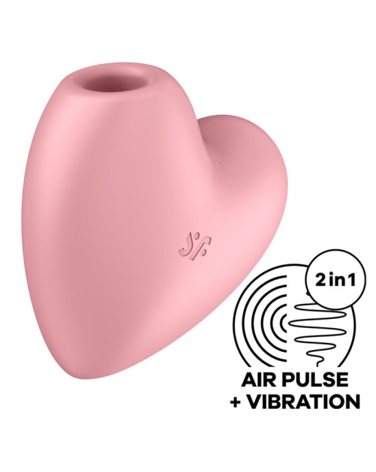 Satisfyer Air Pulse SATISFYER CUTIE HEART AIR PULSE STIMULATOR & VIBRATOR - PINK