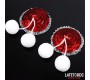 Latetobed Bdsm Line Nipple Pasties with Red Sequin Pom-Pom