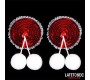 Latetobed Bdsm Line Nipple Pasties with Red Sequin Pom-Pom