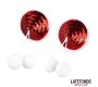 Latetobed Bdsm Line Nipple Pasties with Red Sequin Pom-Pom