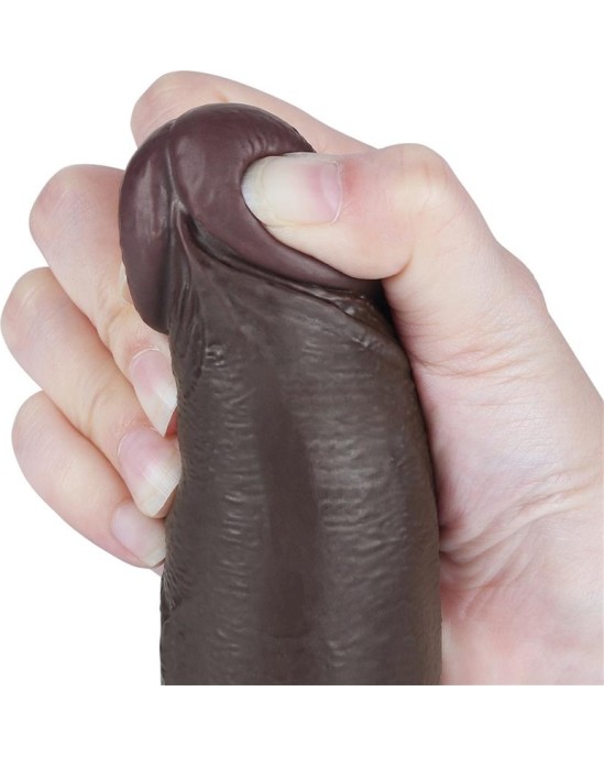 Lovetoy Bīdāmā āda divslāņu dildo 8.5