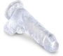 King Cock CLEAR - REALISTIC PENIS WITH BALLS 10.1 CM TRANSPARENT