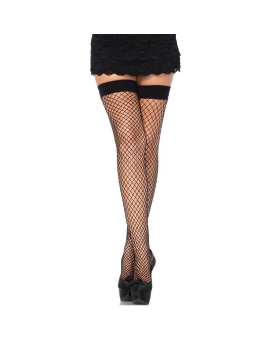 Leg Avenue Hosiery LEG AVENUE - БЕДРА В СЕТКУ, ЧЕРНЫЕ, ОДИН РАЗМЕР