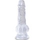 King Cock CLEAR - REALISTIC PENIS WITH BALLS 10.1 CM TRANSPARENT