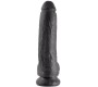 King Cock 9" COCK BLACK WITH BALLS 22.9 CM