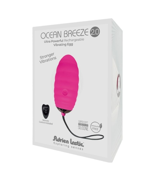 Adrien Lastic OCEAN BREEZE 2.0 UZLĀDĒJAMA VIBRĒJOŠA OLU TĀLVADĪBAS PULTS ROZĀ