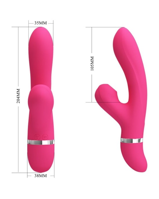 Pretty Love VĪLU TRUŠU VIBRATORS UN ZĪDZEKLIS