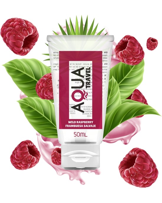 Aqua Travel WILD RASPBERRY FLAVOUR WATERBASED LUBRICANT - 50 ML