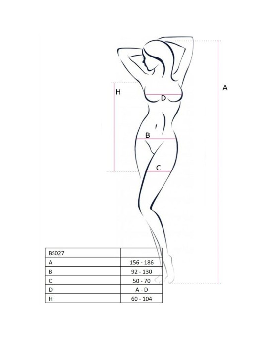 Passion Woman Bodystockings PASSION WOMAN BS027 BODYSTOCKING WHITE DRESS STYLE ONE SIZE