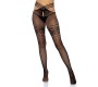 Leg Avenue Hosiery LEG AVENUE FISHNET STOCKINGS WITH SLIT AND LACE THIGH HIGHS ONE SIZE