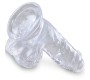 King Cock CLEAR - REALISTIC PENIS WITH BALLS 10.1 CM TRANSPARENT