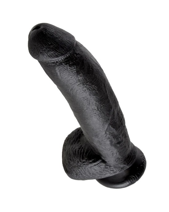 King Cock 9" COCK BLACK WITH BALLS 22.9 CM