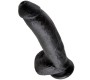 King Cock 9" COCK BLACK WITH BALLS 22.9 CM